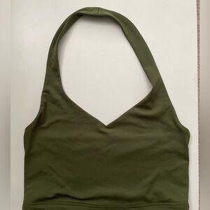 PacSun Green Crop Top Halter V-Neck